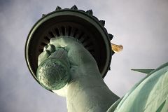 07-05 Statue Of Liberty Holding The Torch Close Up From Pedestal Directly Below.jpg